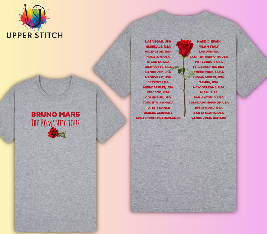 Bruno Mars Inspired Tour T-Shirt | Unofficial Concert Merch shirt | Adult, Plus & Kids Sizes