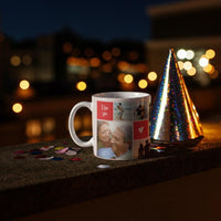 Personalised Valentine Photo Mug – Custom picture Mug with up to 8 Photos – Romantic Gift for Him or Her