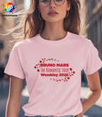 Bruno Mars The Romantic Tour Wembley 2026 T-Shirt | Unofficial Fan Merch | Unisex & Kids Concert Tee