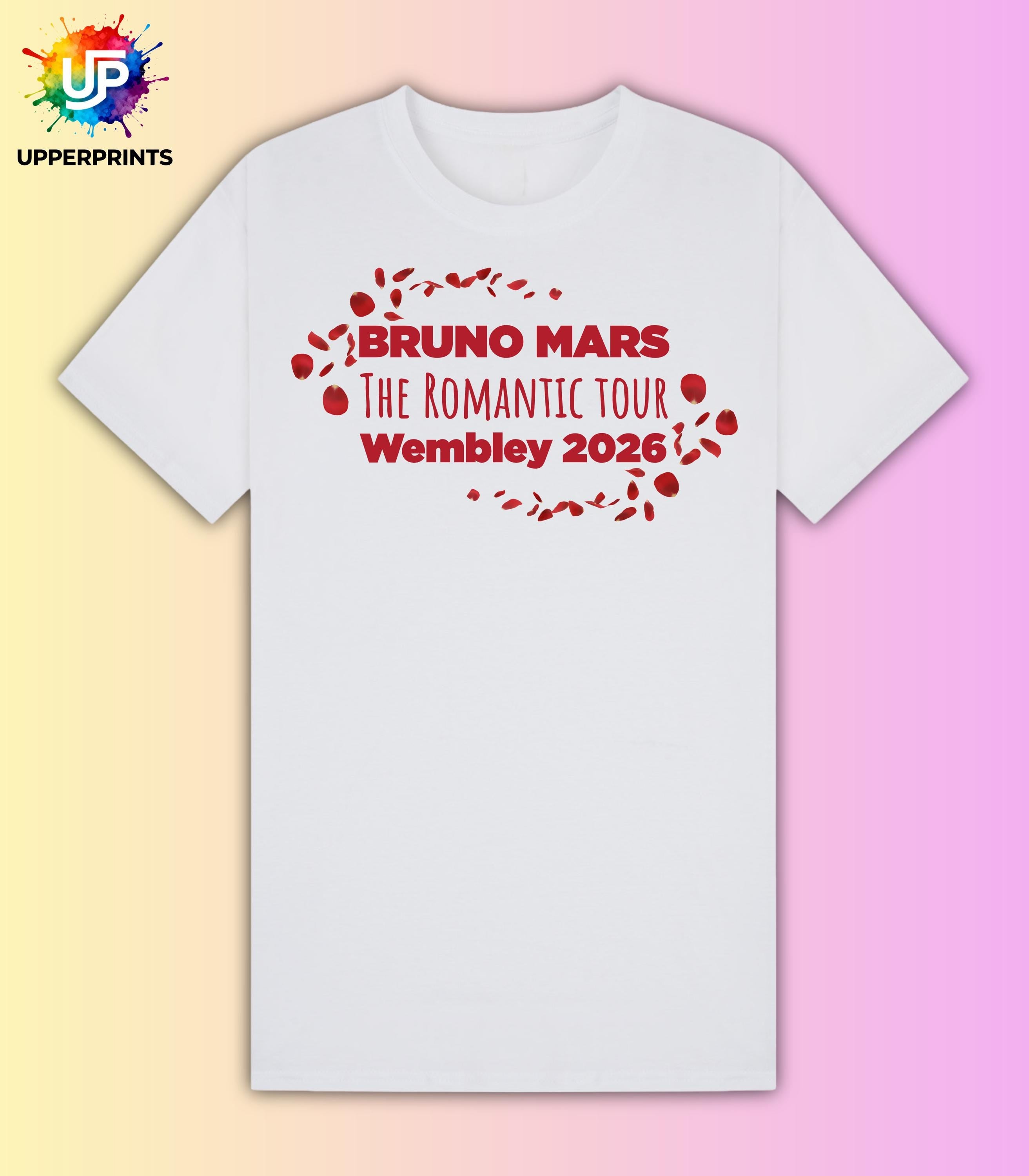 Bruno Mars The Romantic Tour Wembley 2026 T-Shirt | Unofficial Fan Merch | Unisex & Kids Concert Tee
