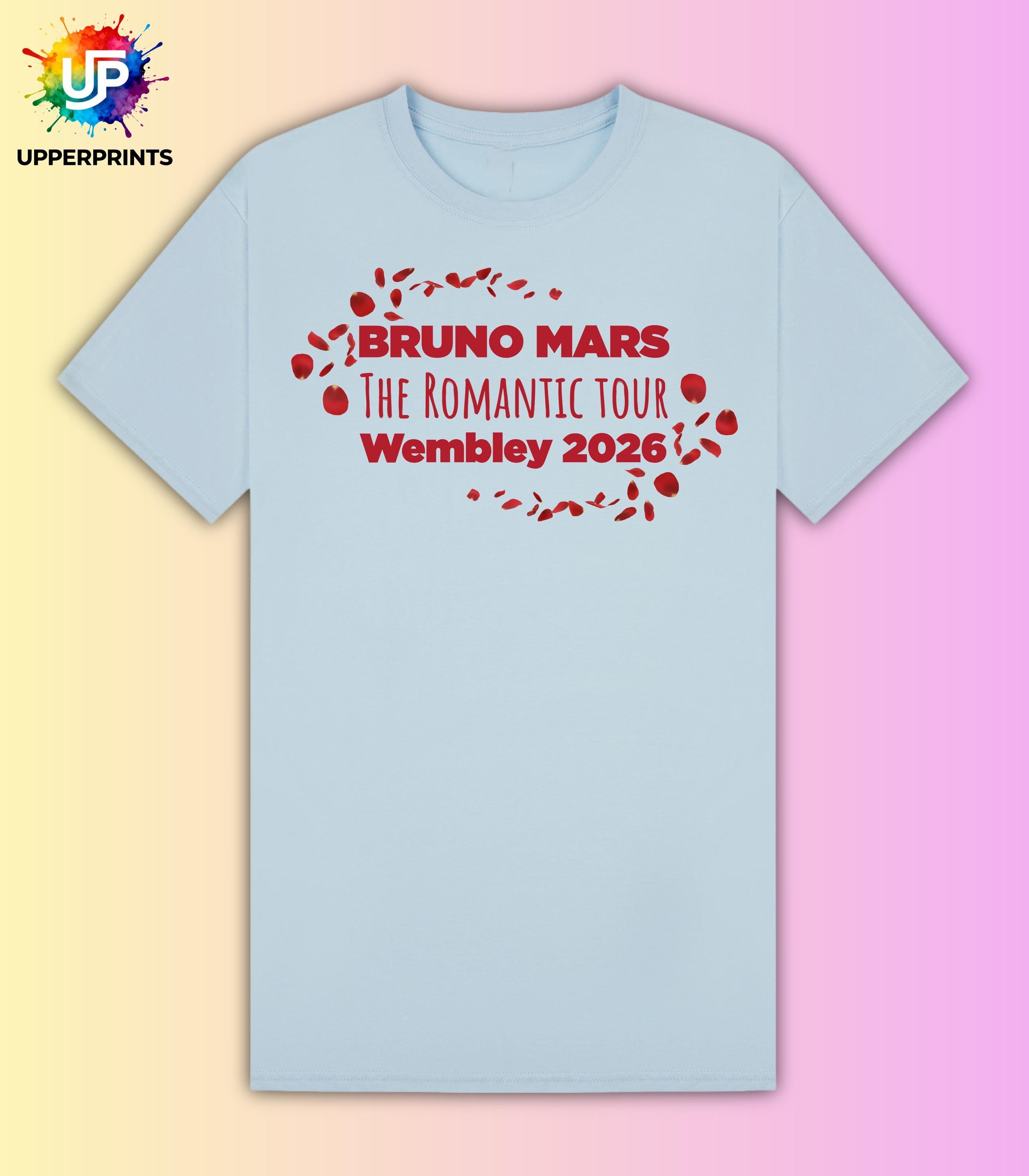 Bruno Mars The Romantic Tour Wembley 2026 T-Shirt | Unofficial Fan Merch | Unisex & Kids Concert Tee