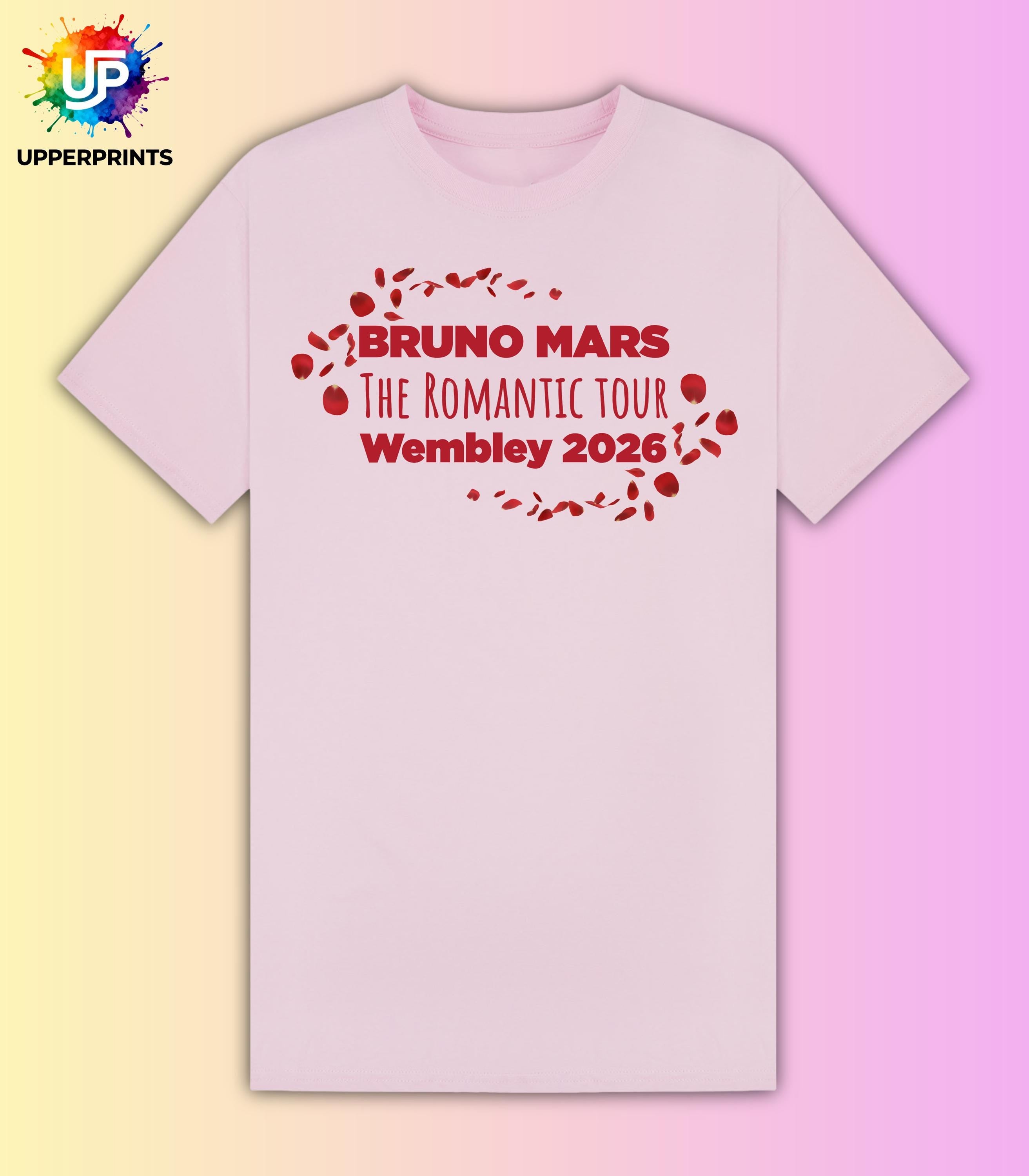 Bruno Mars The Romantic Tour Wembley 2026 T-Shirt | Unofficial Fan Merch | Unisex & Kids Concert Tee