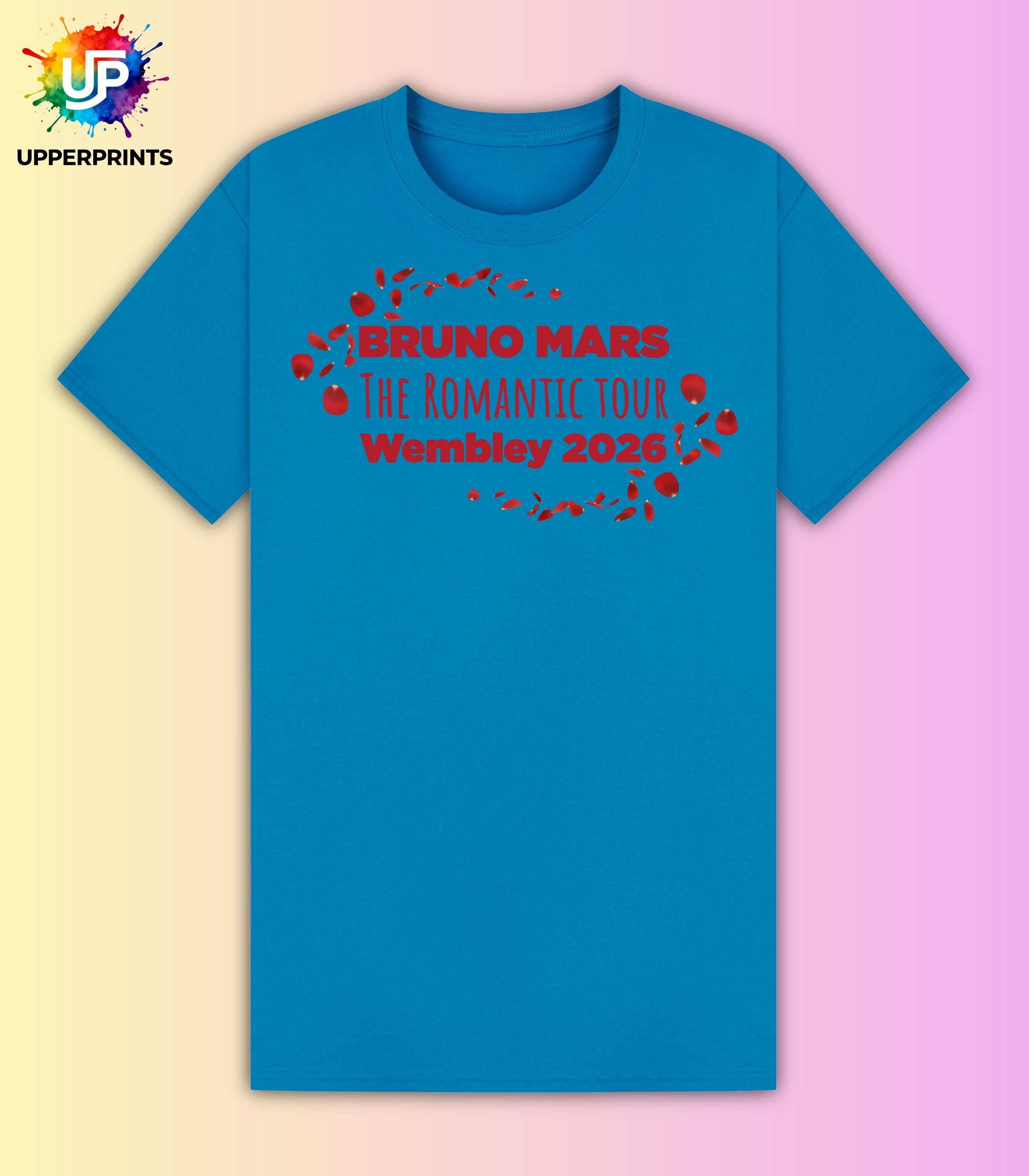 Bruno Mars The Romantic Tour Wembley 2026 T-Shirt | Unofficial Fan Merch | Unisex & Kids Concert Tee
