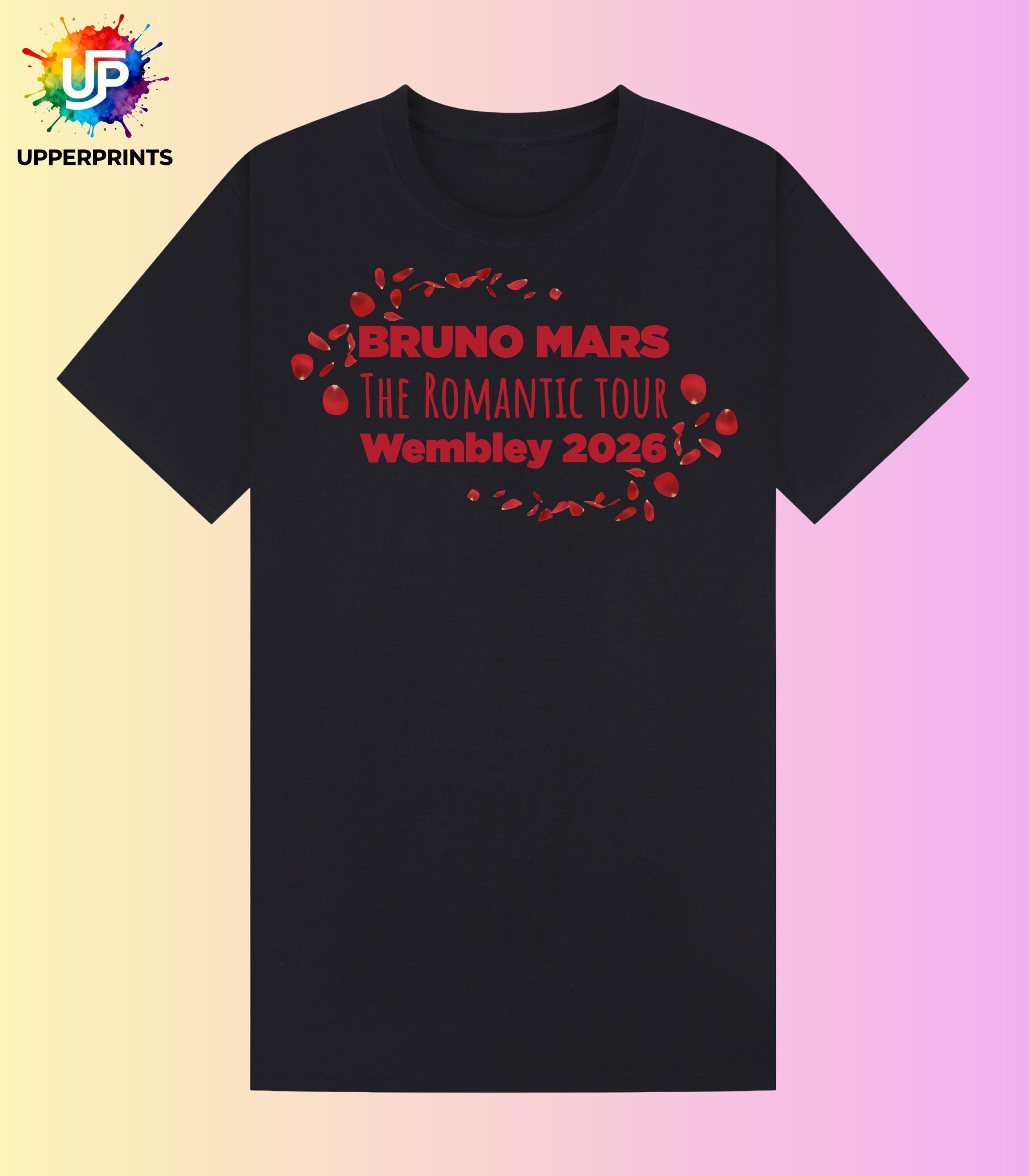 Bruno Mars The Romantic Tour Wembley 2026 T-Shirt | Unofficial Fan Merch | Unisex & Kids Concert Tee