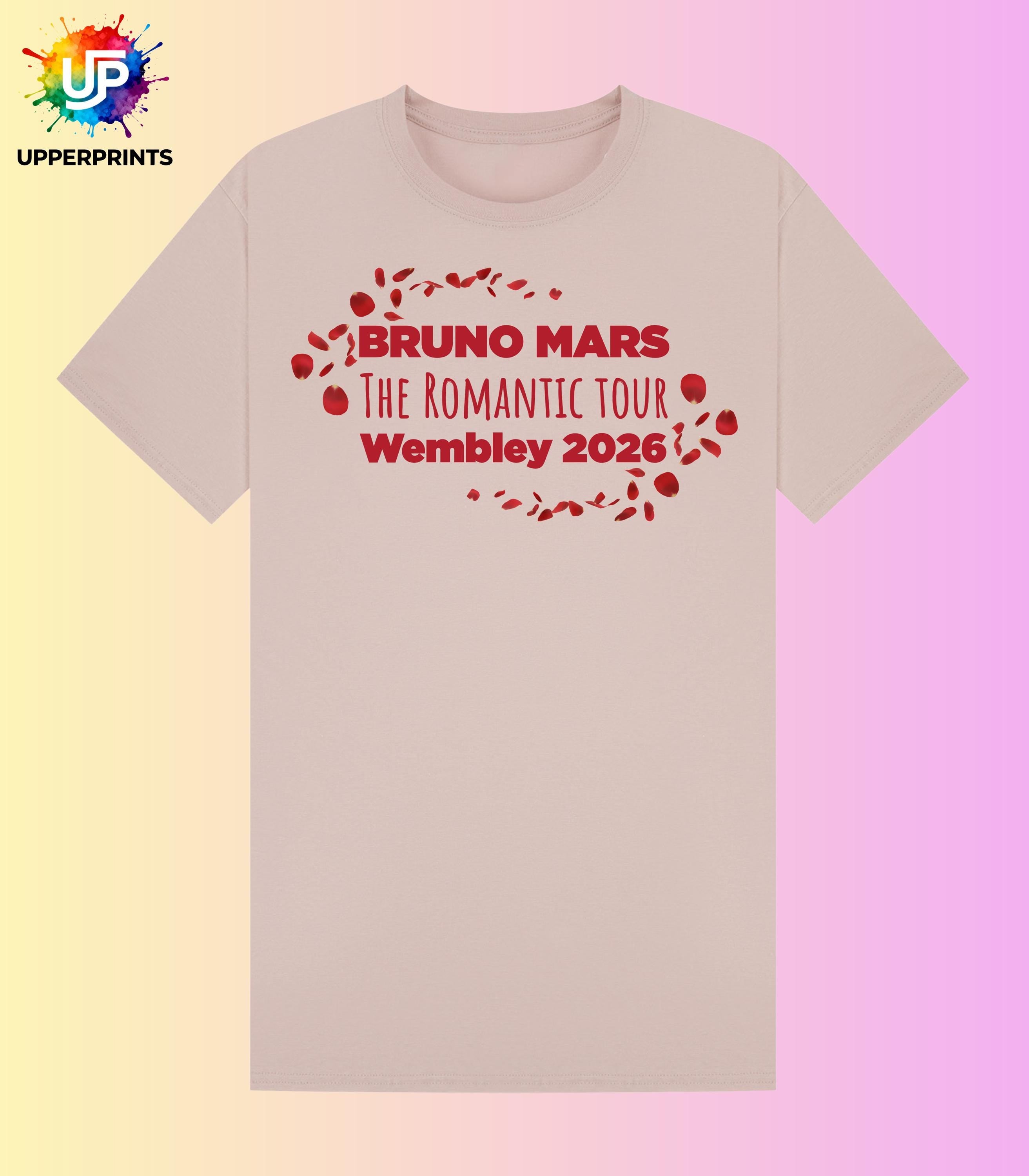 Bruno Mars The Romantic Tour Wembley 2026 T-Shirt | Unofficial Fan Merch | Unisex & Kids Concert Tee