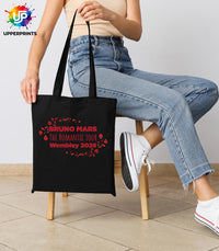 Bruno Mars Romantic Tour Wembley 2026 Tote Bag | Unofficial Fan Merch | Concert & Gig Shopper Bag