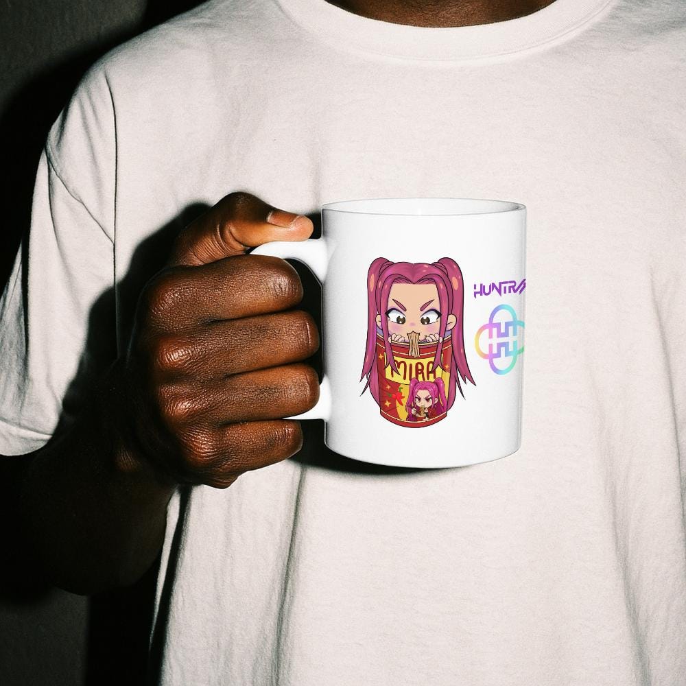 K-Pop Demon Hunters Mug Huntrix Inspired | Rumi Mira Zoey | K-Pop Anime Coffee Cup | Kids Gift