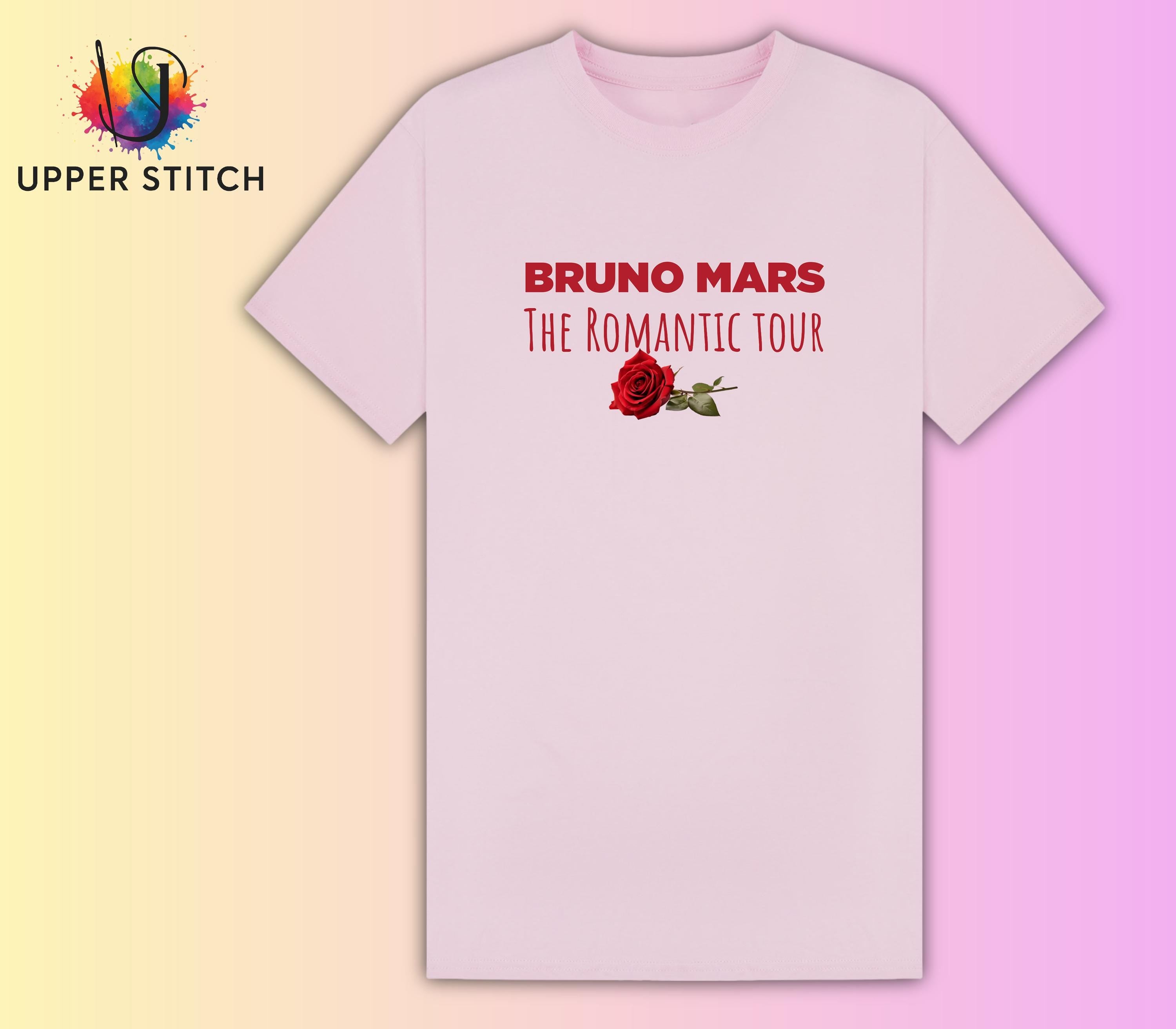 Bruno Mars Tour Inspired T-Shirt | The Romantic Tour Concert Tee | Kids Adult & Plus Size Music Fan Shirt