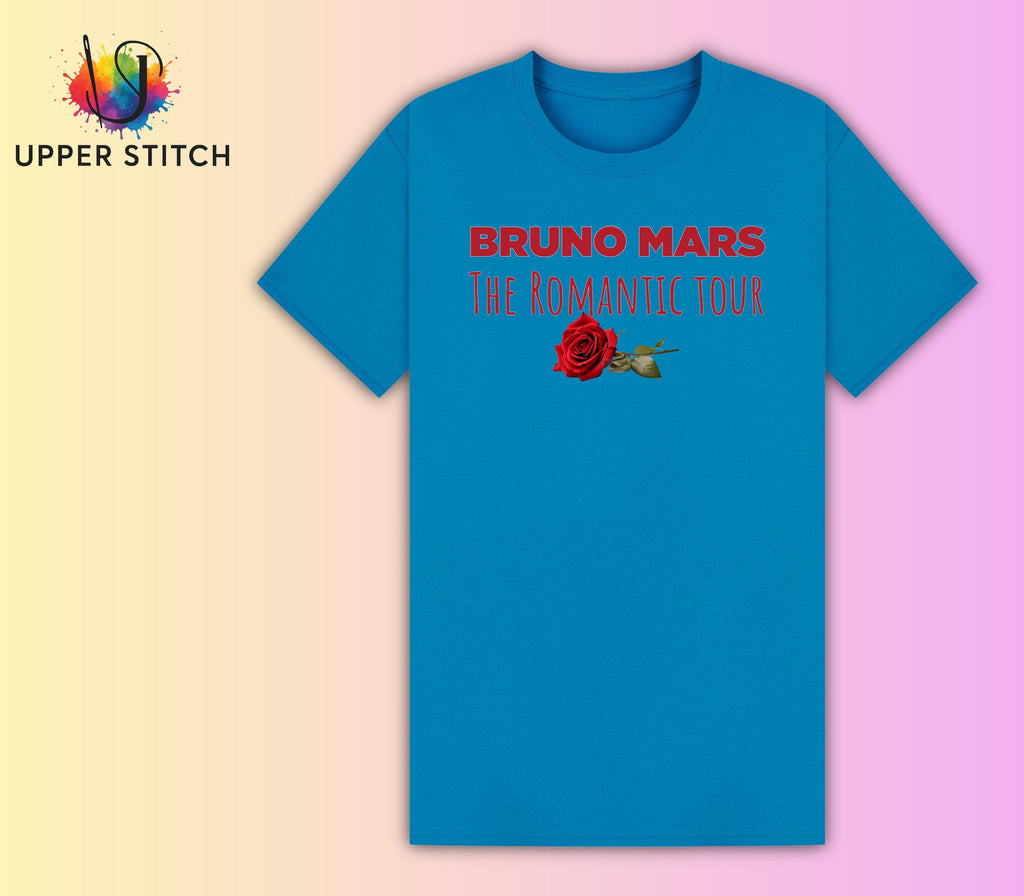 Bruno Mars Tour Inspired T-Shirt | The Romantic Tour Concert Tee | Kids Adult & Plus Size Music Fan Shirt