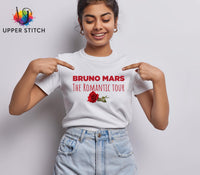 Bruno Mars Tour Inspired T-Shirt | The Romantic Tour Concert Tee | Kids Adult & Plus Size Music Fan Shirt