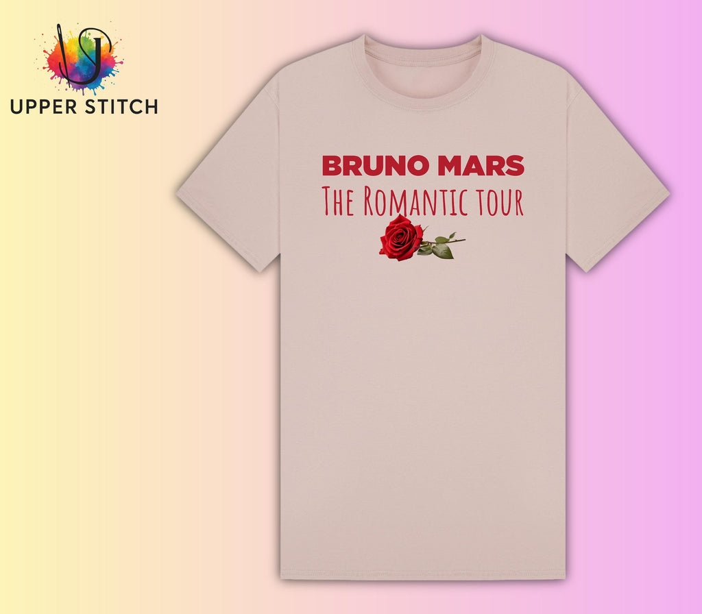 Bruno Mars Tour Inspired T-Shirt | The Romantic Tour Concert Tee | Kids Adult & Plus Size Music Fan Shirt