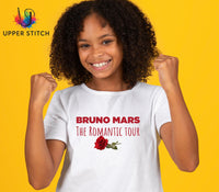Bruno Mars Tour Inspired T-Shirt | The Romantic Tour Concert Tee | Kids Adult & Plus Size Music Fan Shirt