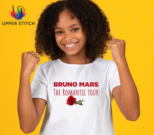Bruno Mars Tour Inspired T-Shirt | The Romantic Tour Concert Tee | Kids Adult & Plus Size Music Fan Shirt