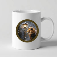 Narnia Inspired Mug | Aslan & Lamppost Design | "Once a King or Queen in Narnia" Quote | Gift for Book Lovers