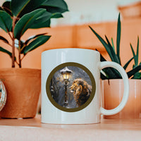 Narnia Inspired Mug | Aslan & Lamppost Design | "Once a King or Queen in Narnia" Quote | Gift for Book Lovers