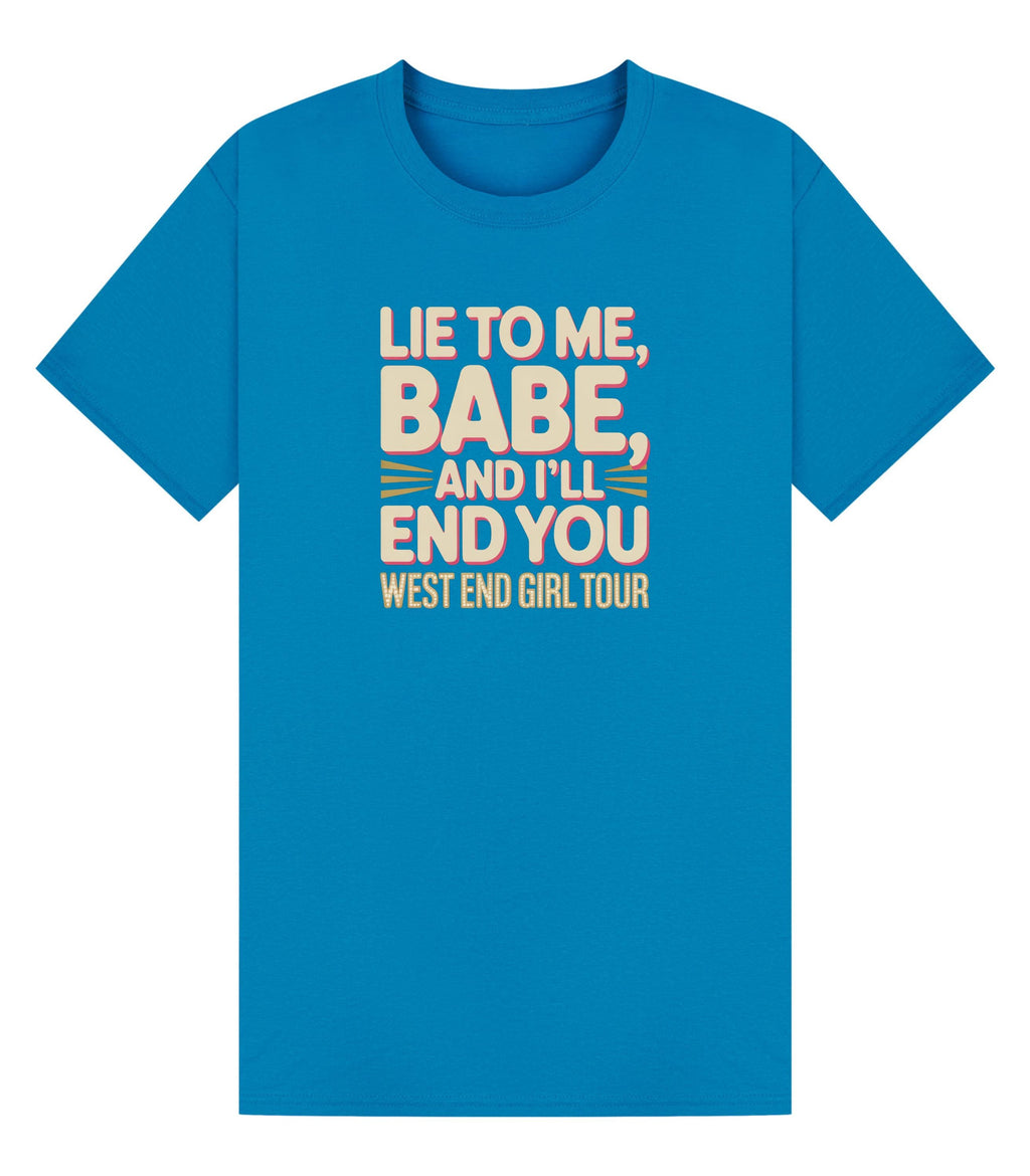 Lily Allen Lyric T-Shirt | West End Girl Tour, Concert Tee