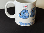 Kpop Demon Hunters Derpy tiger Mug – Blue cat 11oz cup for anime Fans & Cat Lovers