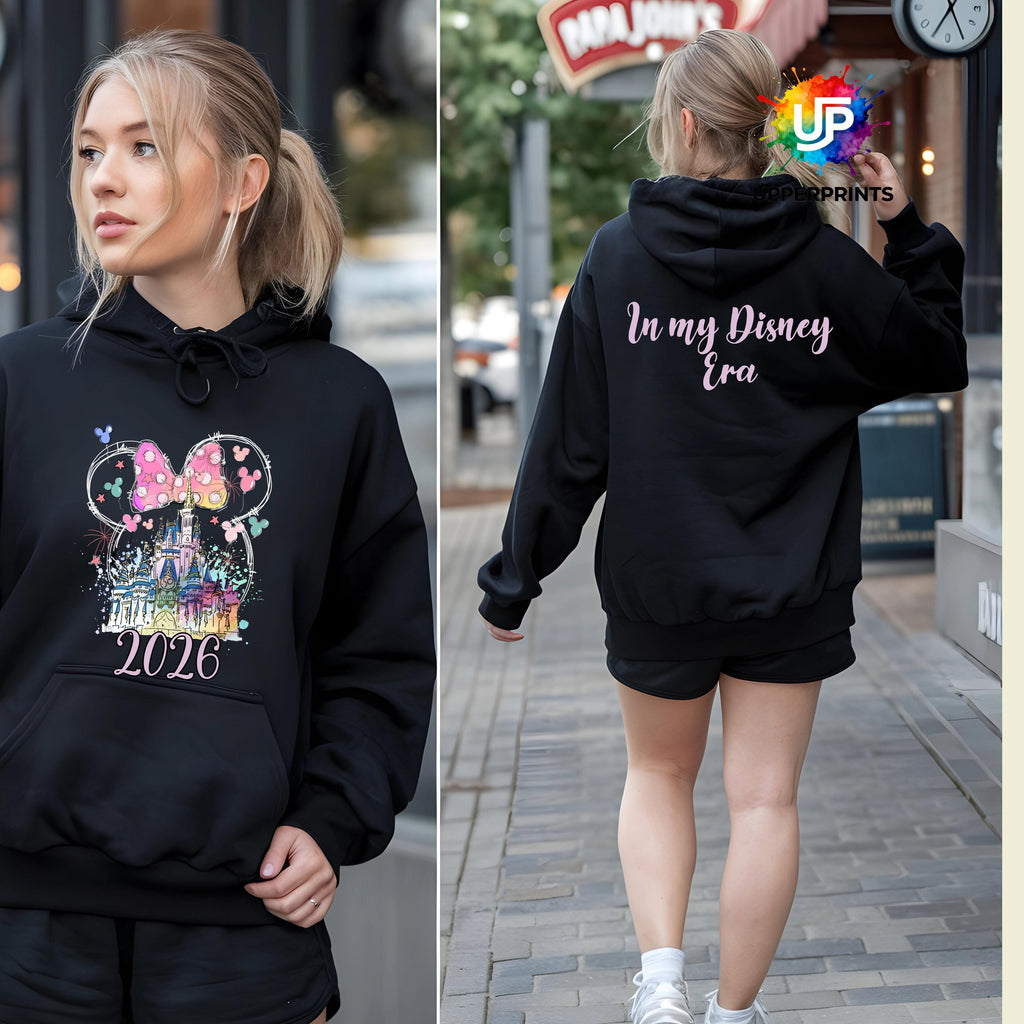 2026 Disney Trip Personalised Hoodie | Mickey or Minnie Design | Matching Family & Group tops