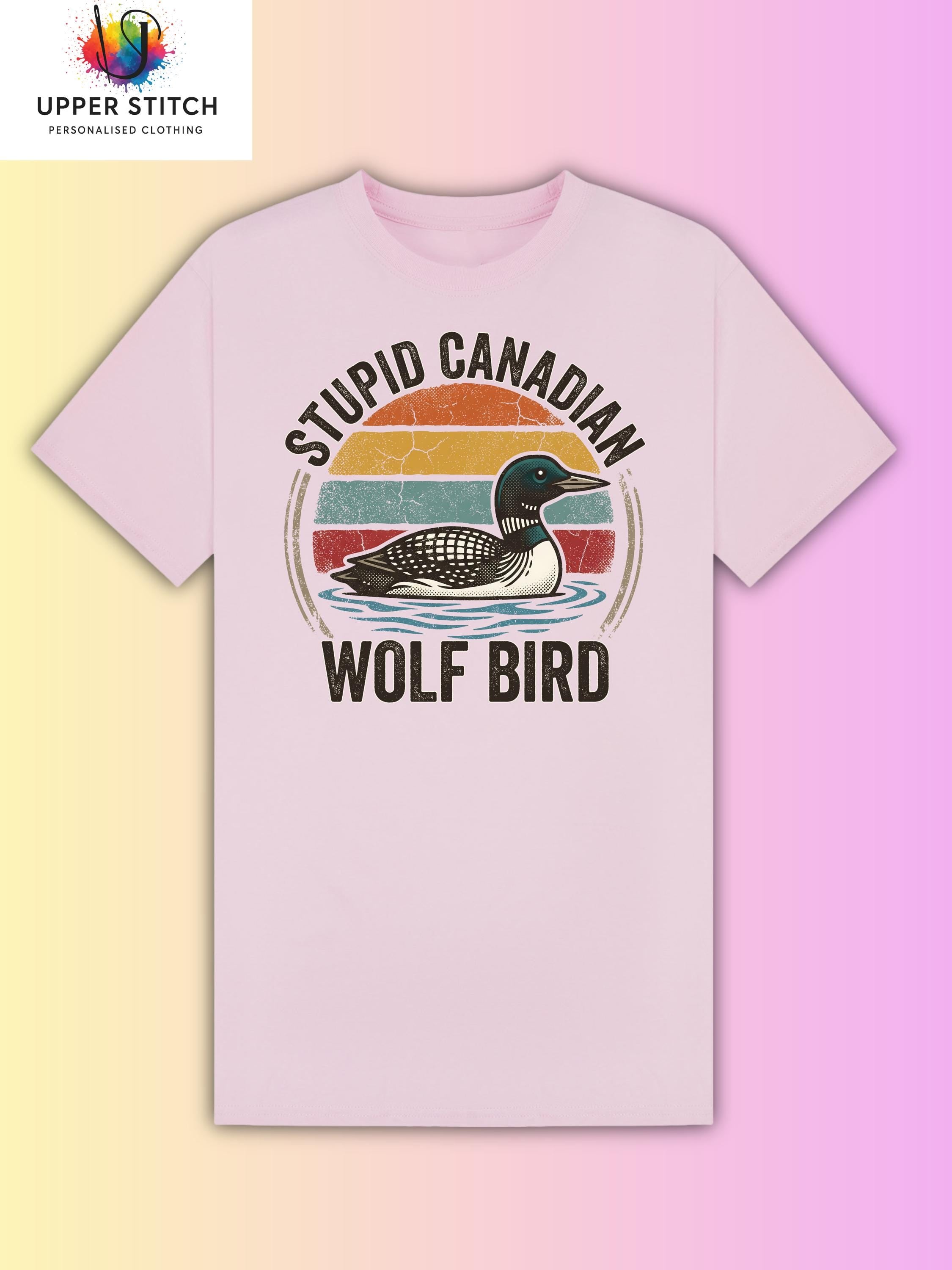 Stupid Canadian Wolf Bird T-Shirt | Heated Rivalry BookTok Hockey Romance Meme
