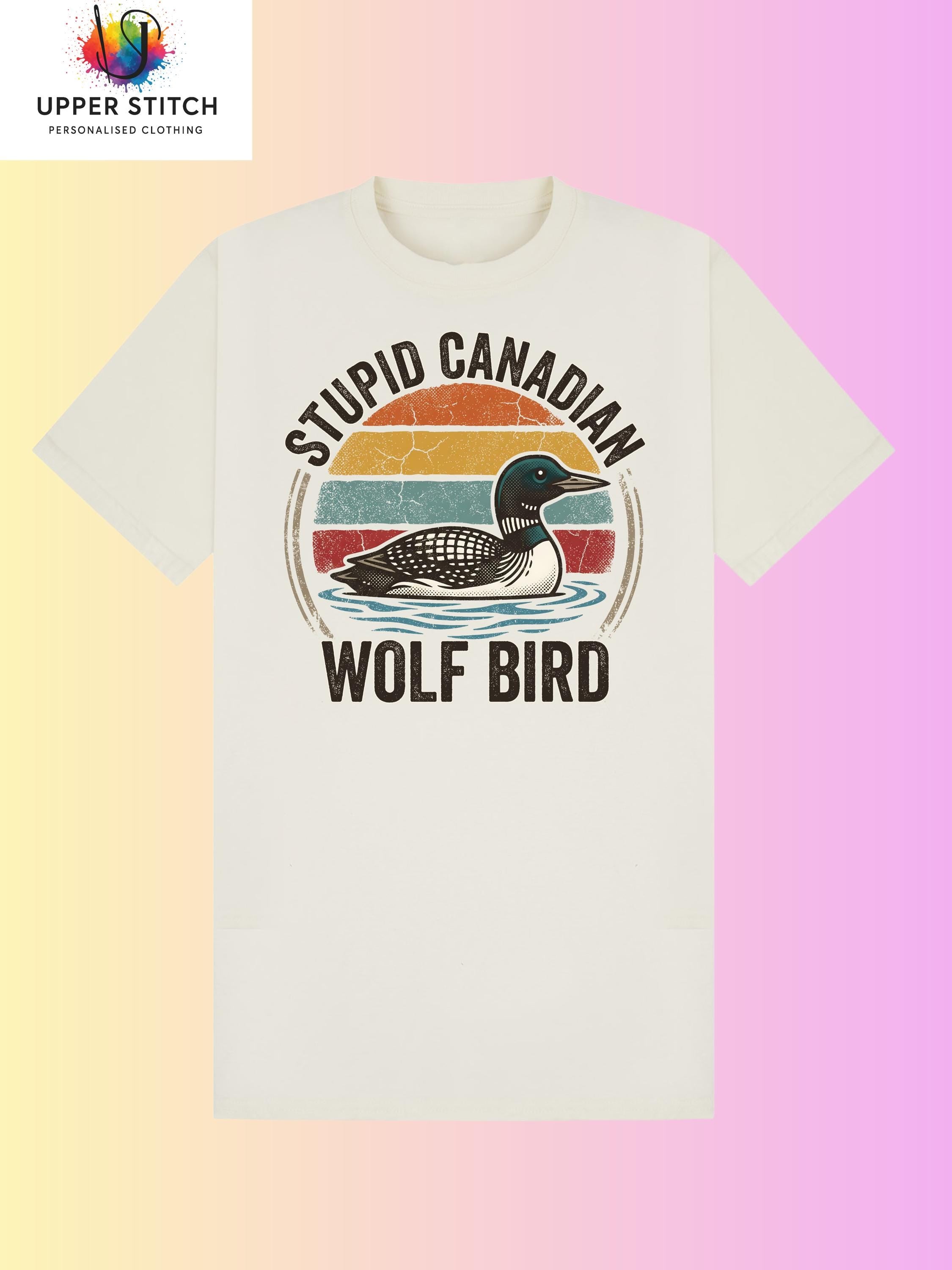 Stupid Canadian Wolf Bird T-Shirt | Heated Rivalry BookTok Hockey Romance Meme