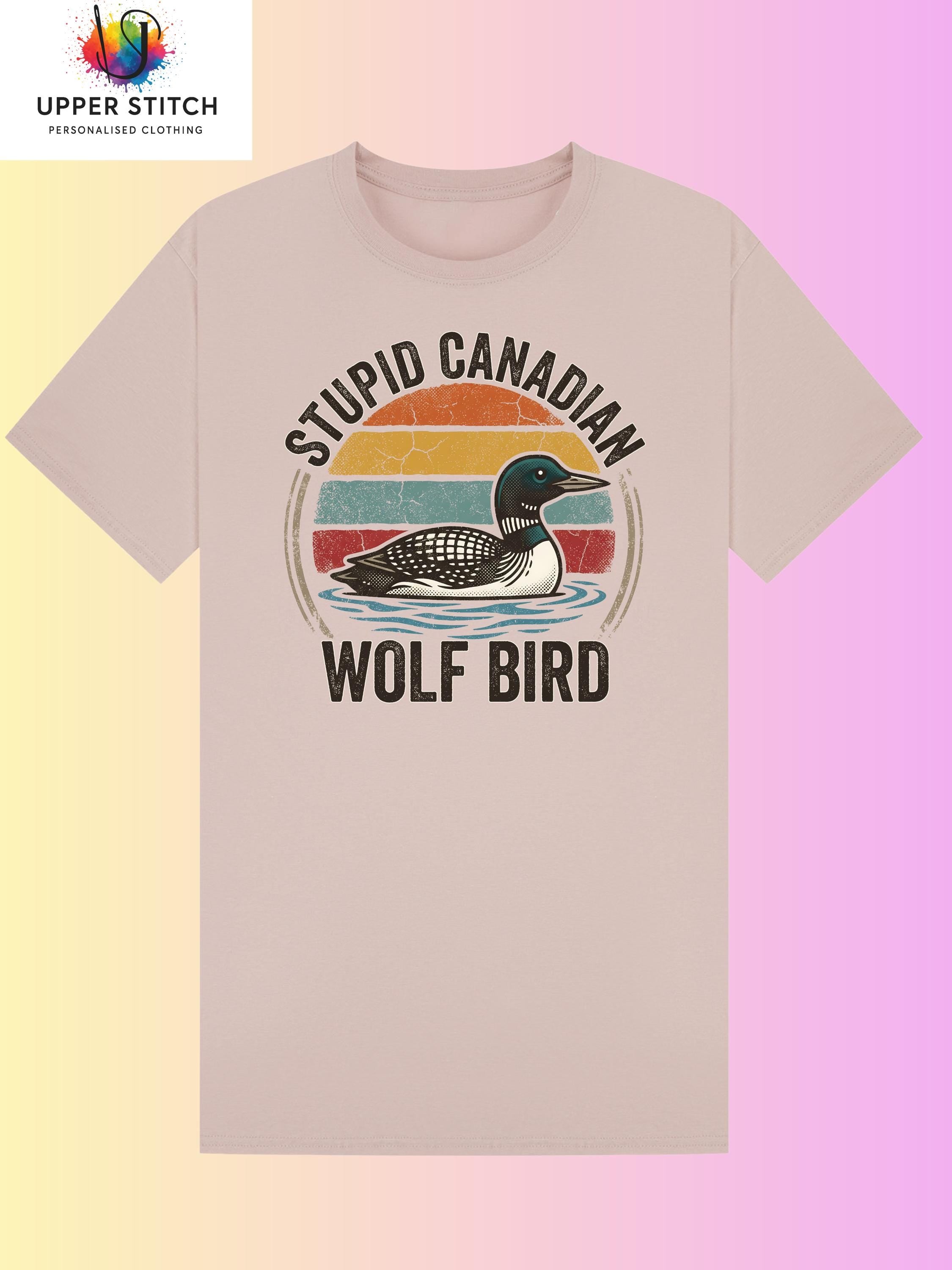 Stupid Canadian Wolf Bird T-Shirt | Heated Rivalry BookTok Hockey Romance Meme
