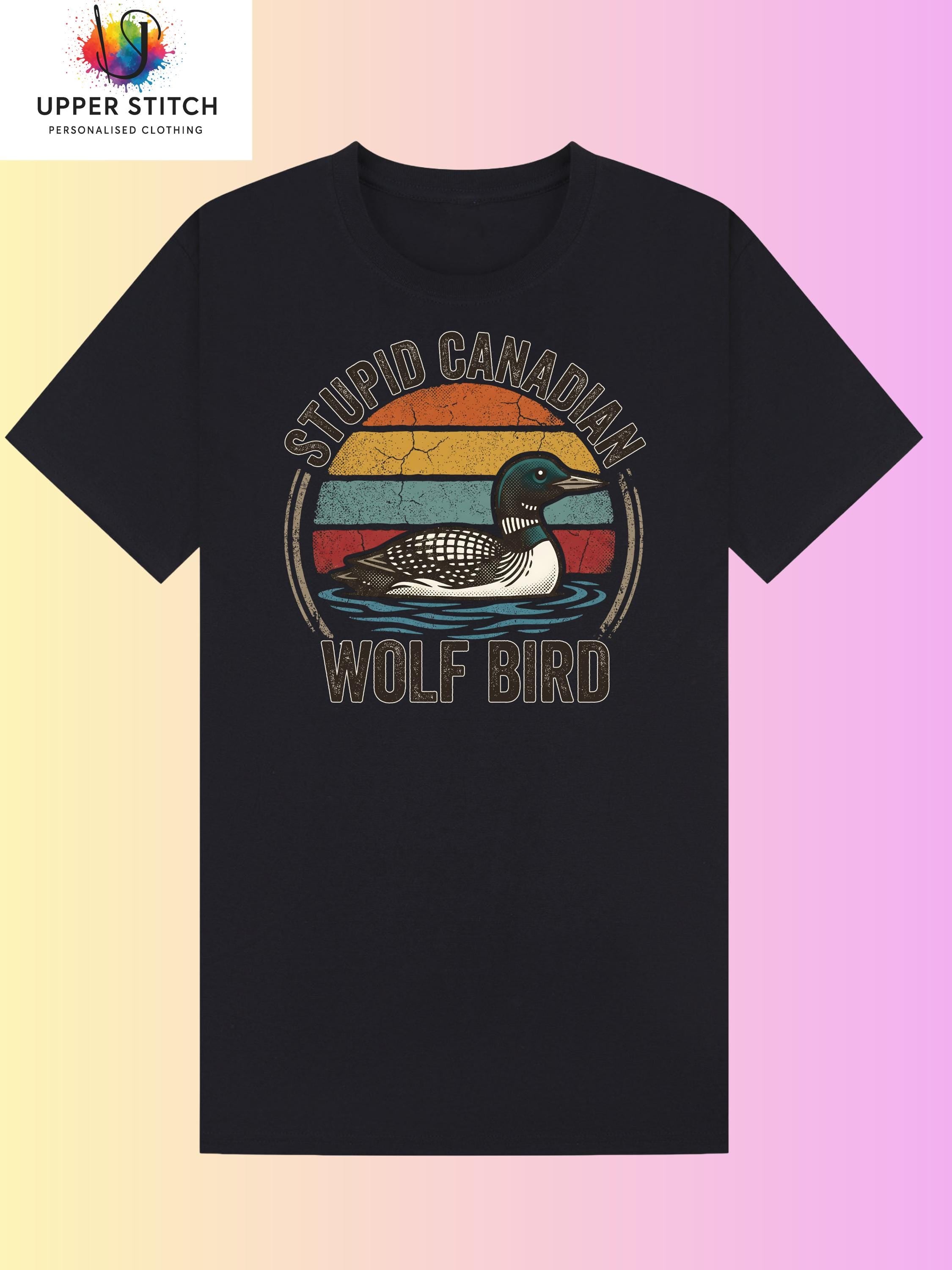 Stupid Canadian Wolf Bird T-Shirt | Heated Rivalry BookTok Hockey Romance Meme