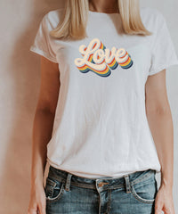 Retro Love T Shirt, Valentine’s Day Gift, Graphic Tee, Vintage Style Shirt, Birthday Gift, Unisex Love Shirt, Self Love Tee