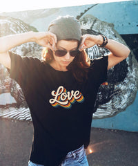 Retro Love T Shirt, Valentine’s Day Gift, Graphic Tee, Vintage Style Shirt, Birthday Gift, Unisex Love Shirt, Self Love Tee
