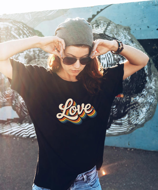 Retro Love T Shirt, Valentine’s Day Gift, Graphic Tee, Vintage Style Shirt, Birthday Gift, Unisex Love Shirt, Self Love Tee