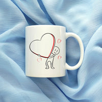 Funny Valentine’s Mug, Still Not Sick of You Mug, Stickman Love, Couples Coffee Cup, Valentine Gift for Him Her