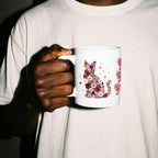Floral Cat Mug, 'Floral Feral Fabulous' , Cat Lover Coffee Cup, Gift for Cat Mum