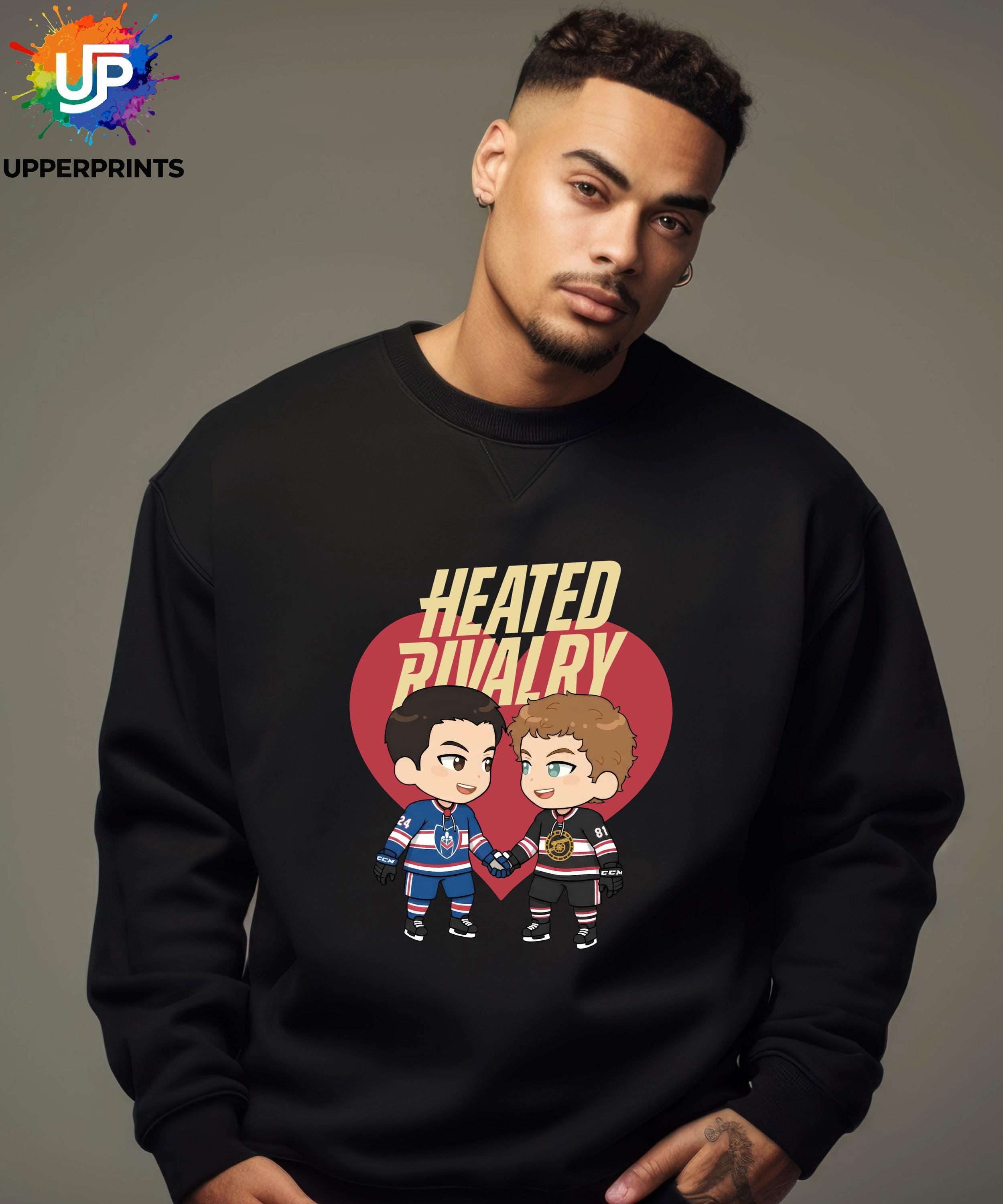 Hollander & Rozanov Fan Art | Gay Hockey Romance Jumper | BookTok Romance Sweatshirt