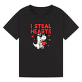 I Steal Hearts Kids T-Shirt | Cute Valentine Dinosaur Shirt | Boys & Girls Tee | Matching Family Outfit | Toddler to Adult Sizes