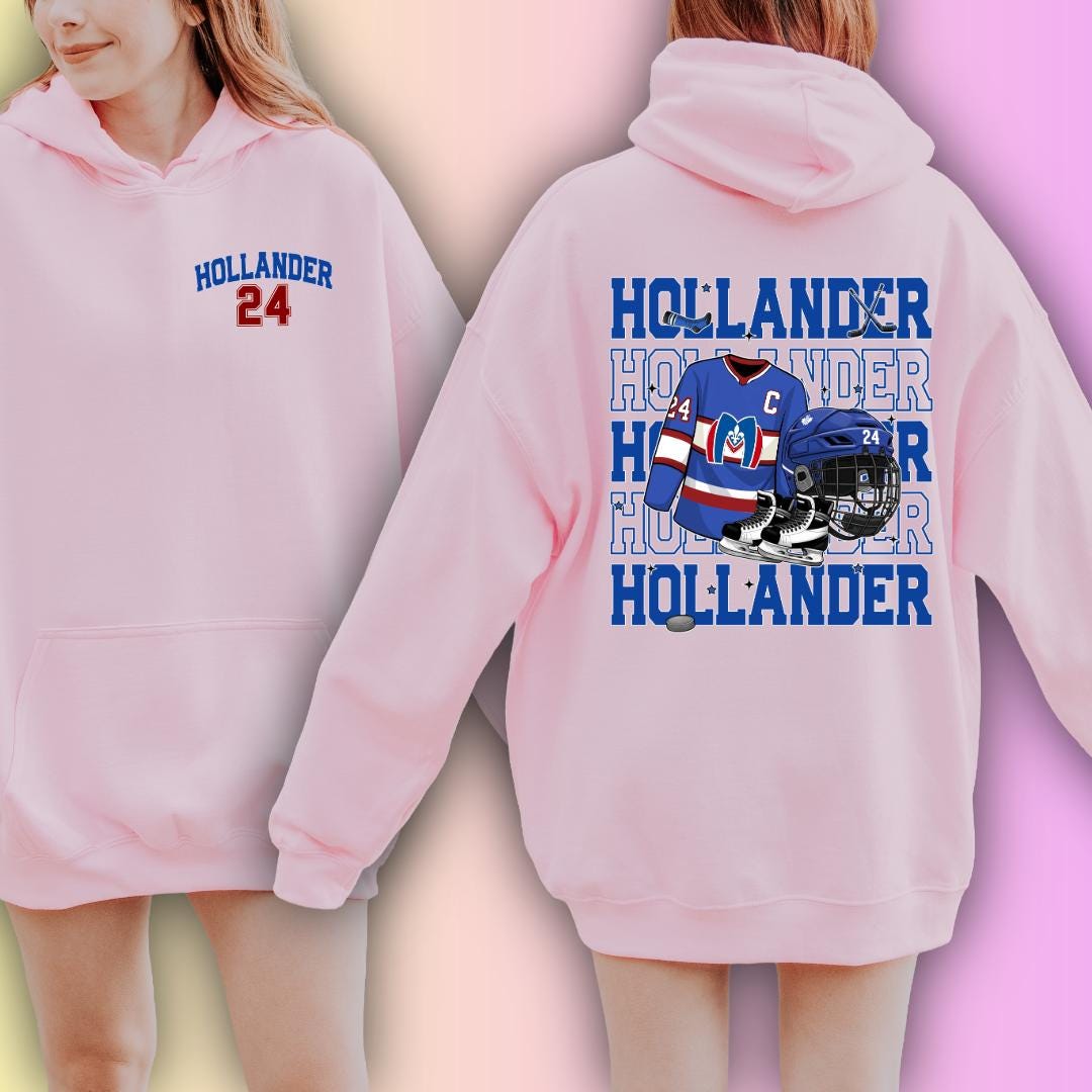Hollander 24 Hockey Fan Art Hoodie | Unisex Sports Sweatshirt