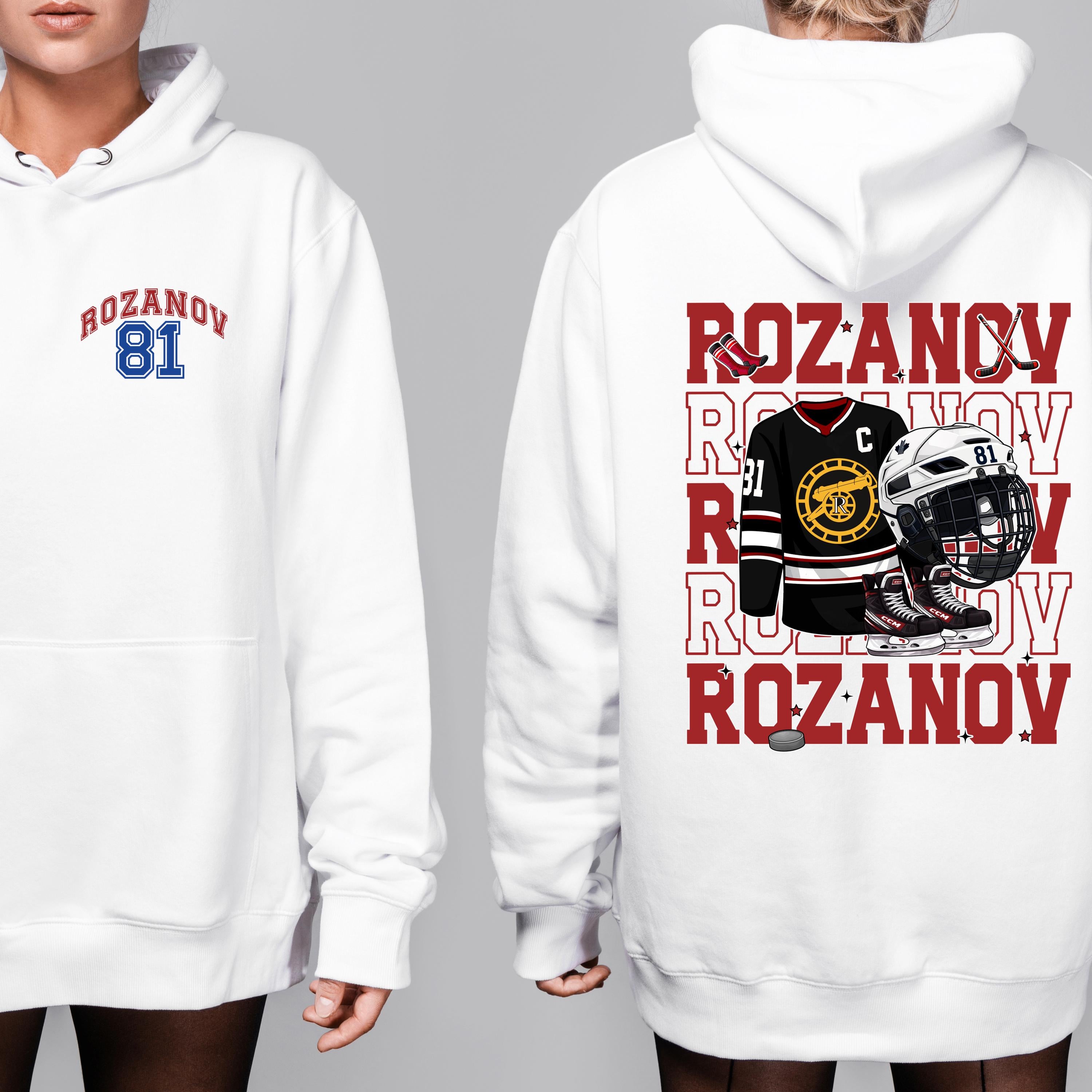 Rozanov 81 Hockey Hoodie | Hockey Fan Hood | Heated Rivalry | Unisex Inclusive sizing