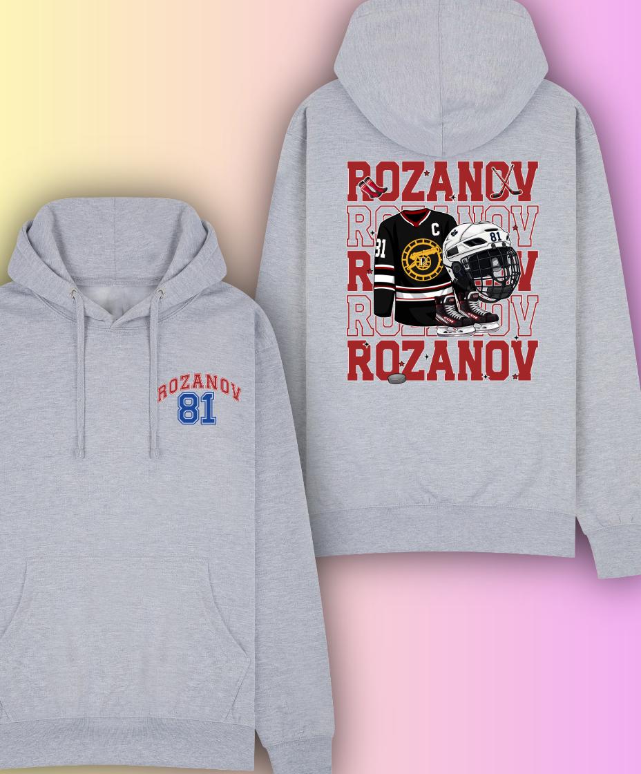 Rozanov 81 Hockey Hoodie | Hockey Fan Hood | Heated Rivalry | Unisex Inclusive sizing