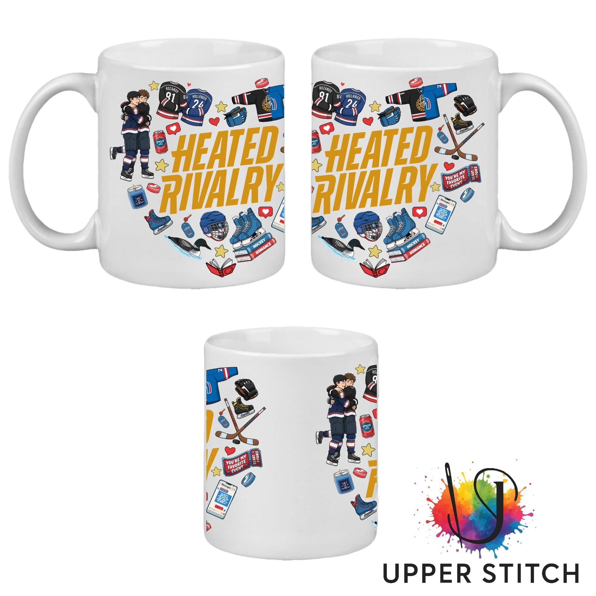 Heated Rivalry fan art mug | 11oz coffee mug | Hockey Romance Gift