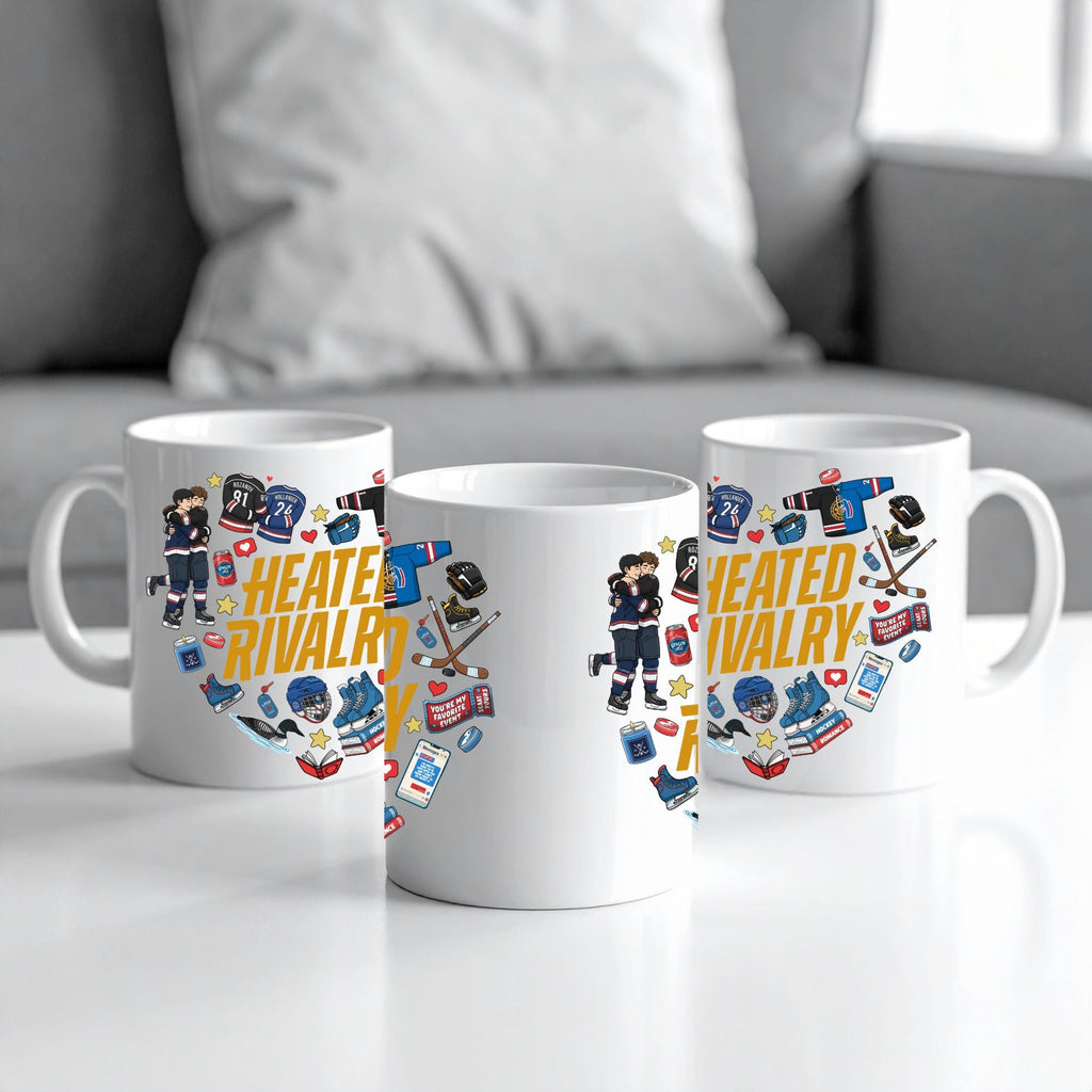 Heated Rivalry fan art mug | 11oz coffee mug | Hockey Romance Gift