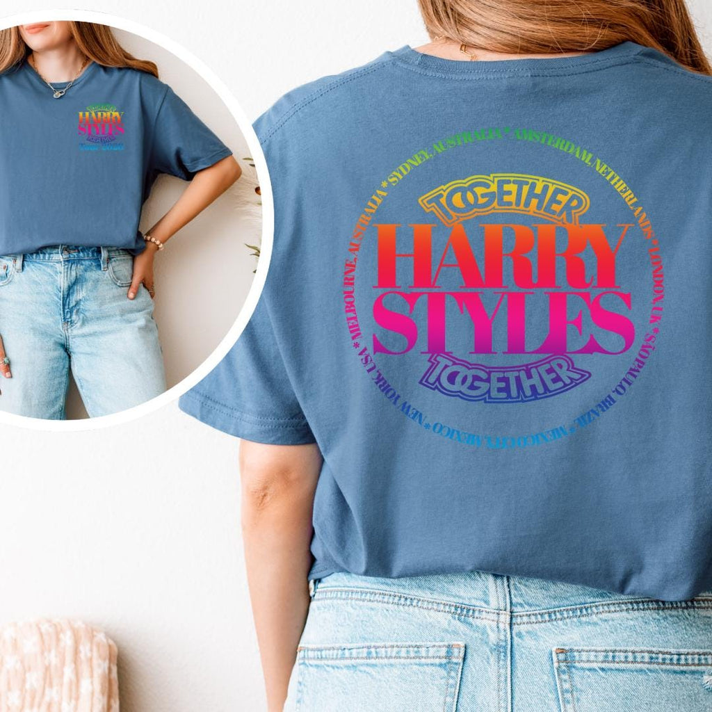 Harry Styles Together Tour 2026 T-Shirt | Colorful Fan Made Concert Tee