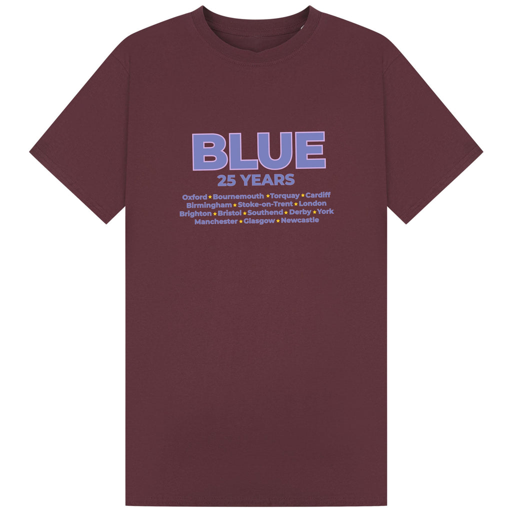 Blue 25th Anniversary Tour T-Shirt | 90s Boy Band Nostalgia