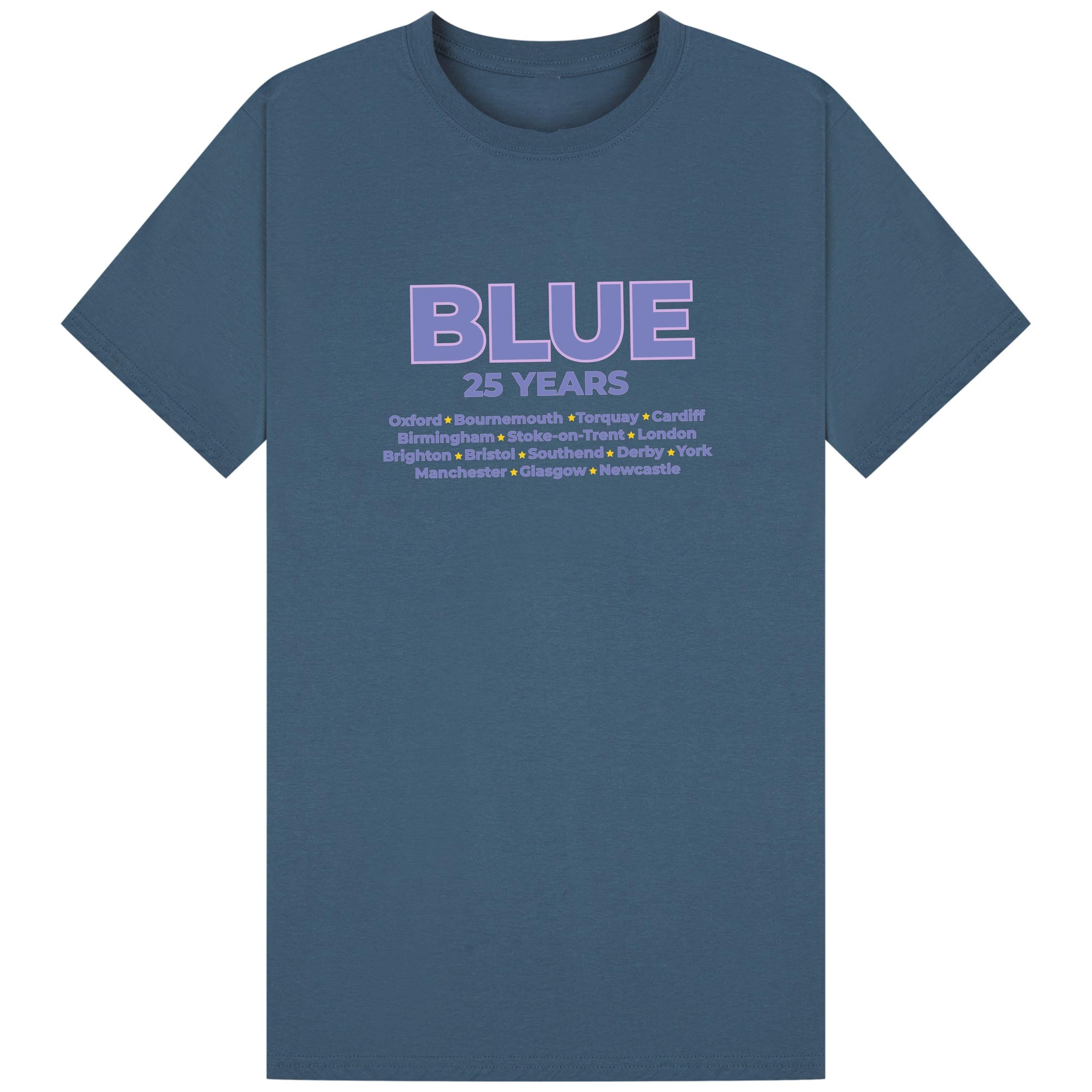 Blue 25th Anniversary Tour T-Shirt | 90s Boy Band Nostalgia