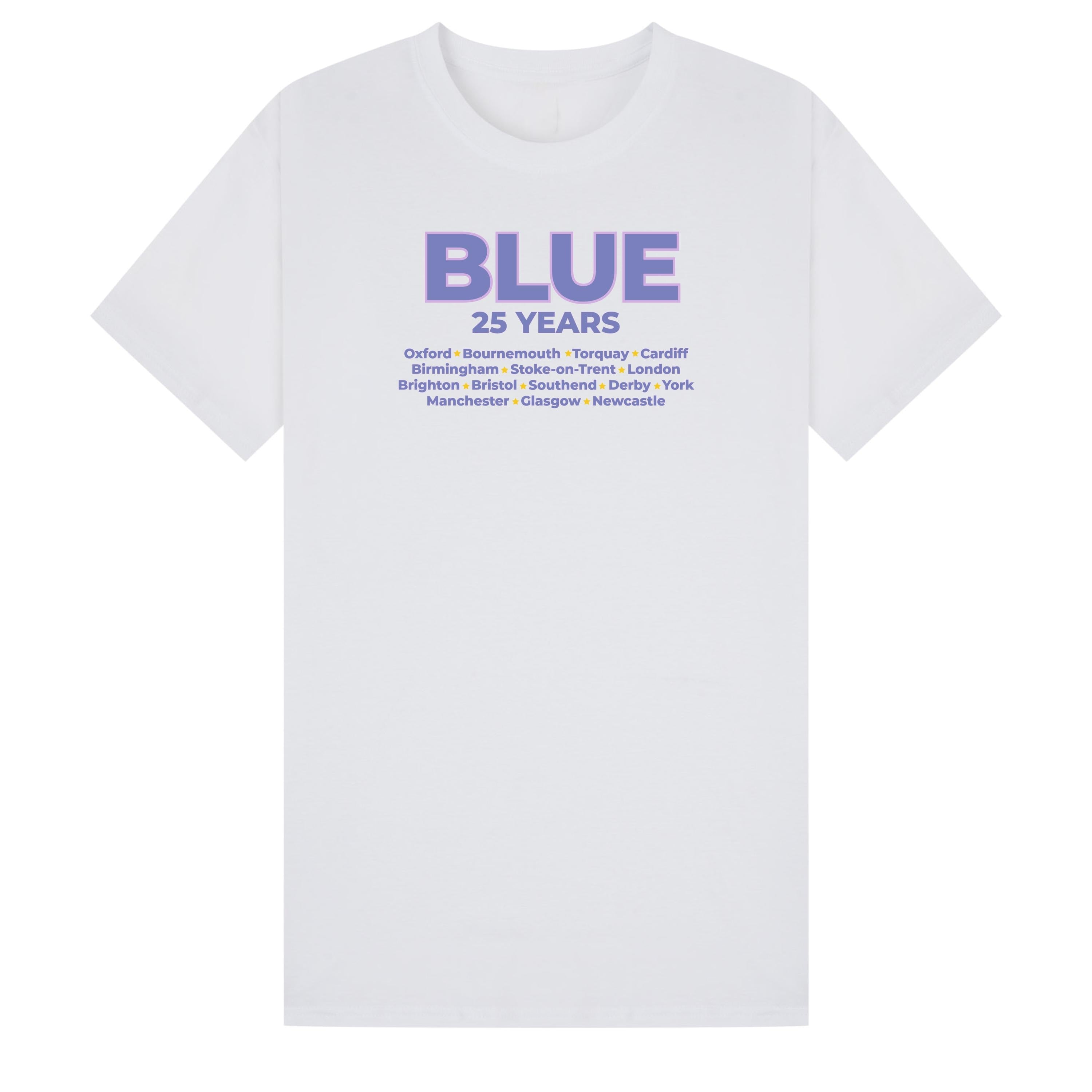 Blue 25th Anniversary Tour T-Shirt | 90s Boy Band Nostalgia