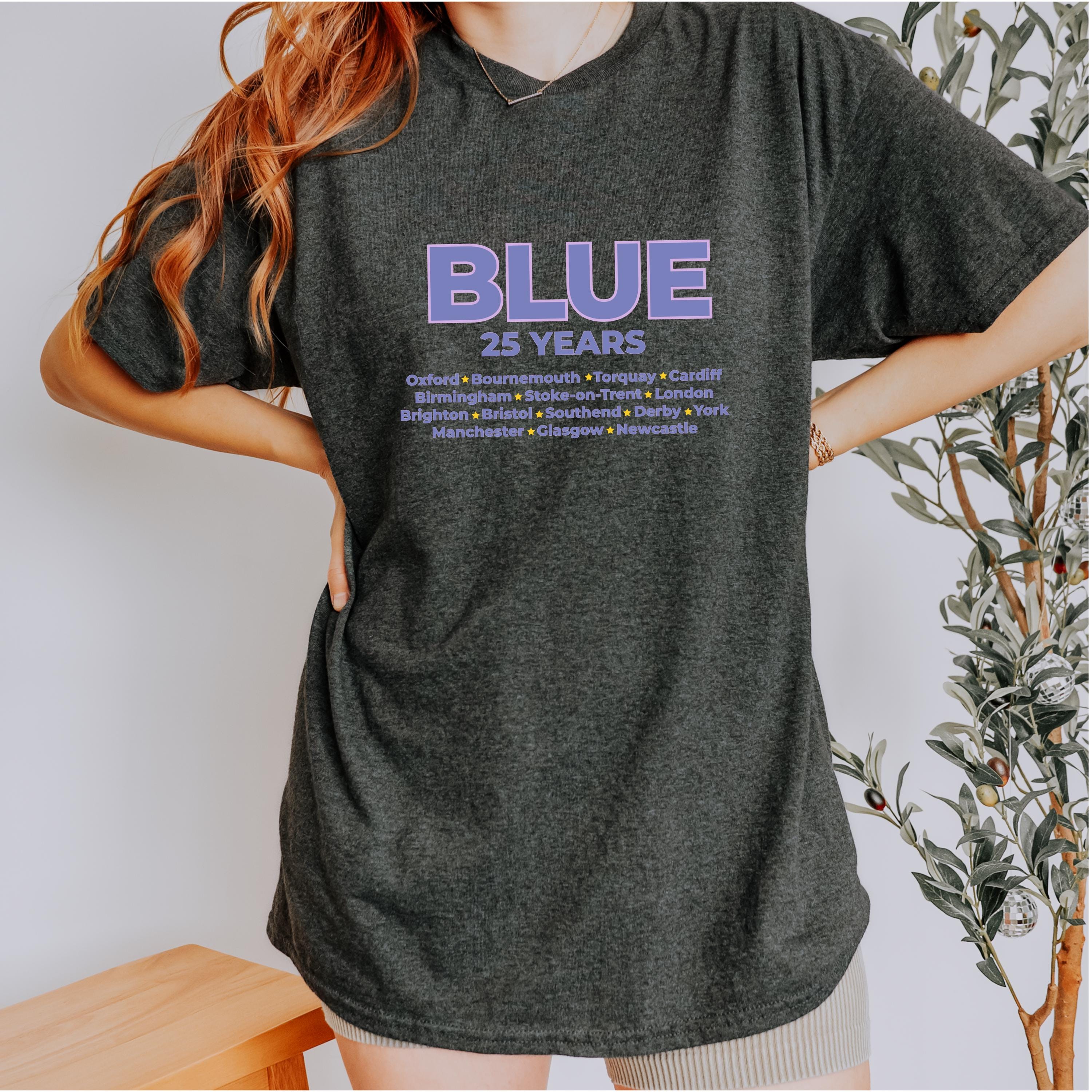 Blue 25th Anniversary Tour T-Shirt | 90s Boy Band Nostalgia
