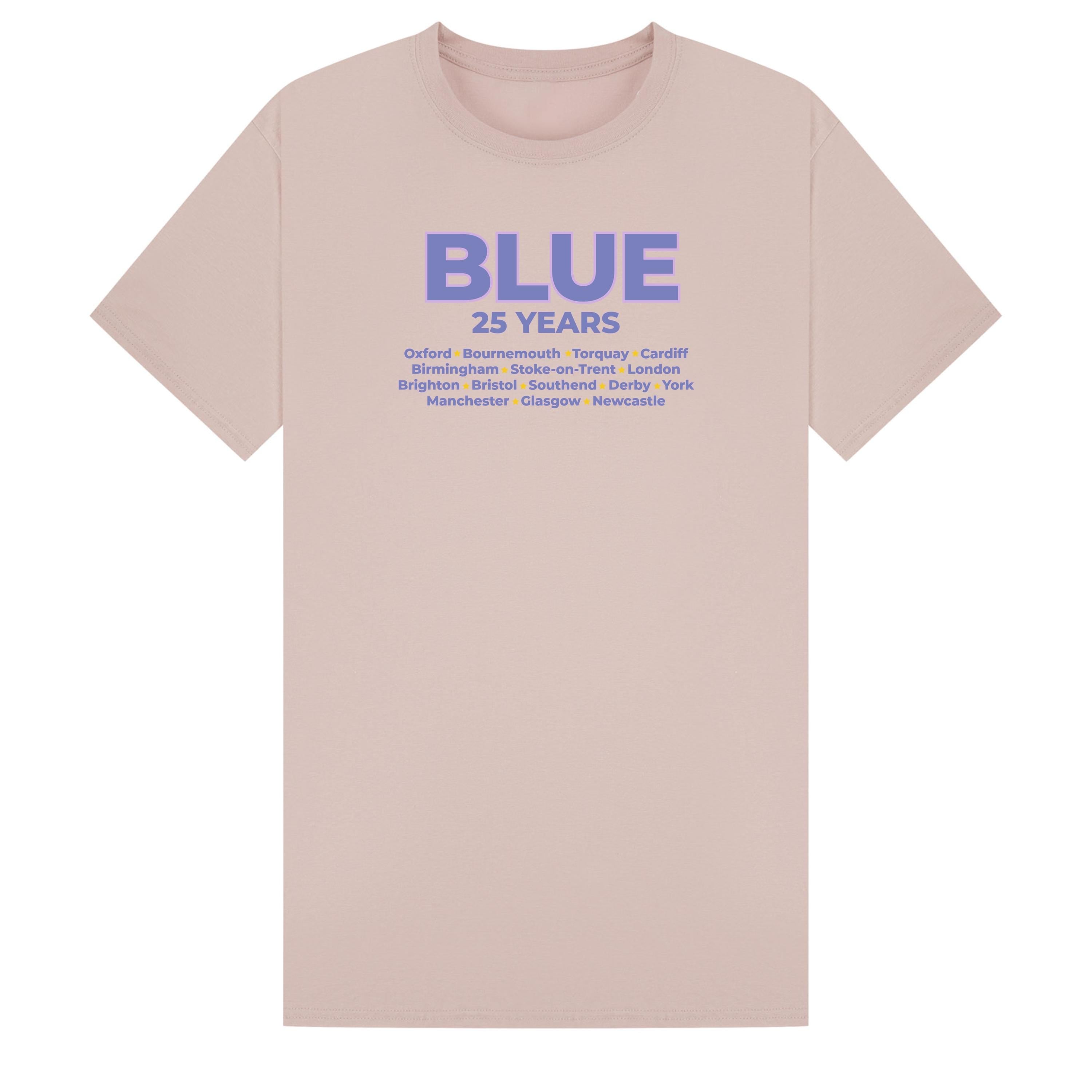 Blue 25th Anniversary Tour T-Shirt | 90s Boy Band Nostalgia