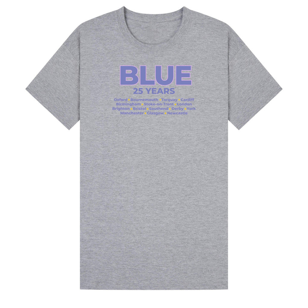 Blue 25th Anniversary Tour T-Shirt | 90s Boy Band Nostalgia