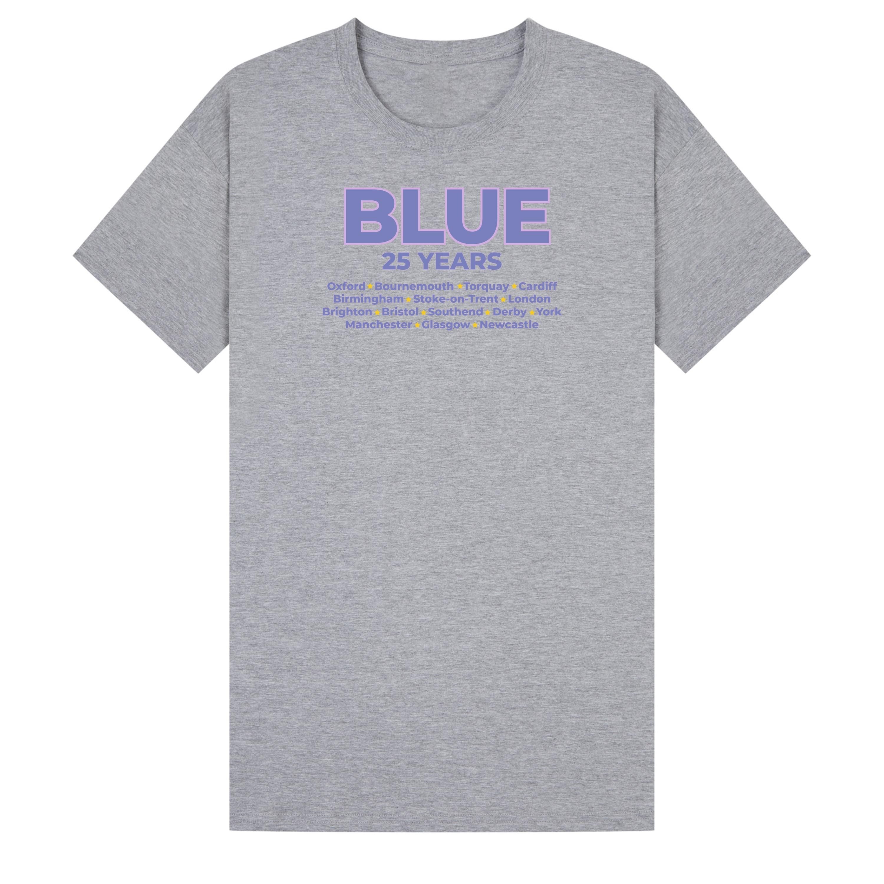Blue 25th Anniversary Tour T-Shirt | 90s Boy Band Nostalgia