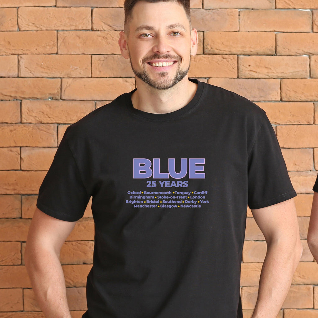 Blue 25th Anniversary Tour T-Shirt | 90s Boy Band Nostalgia