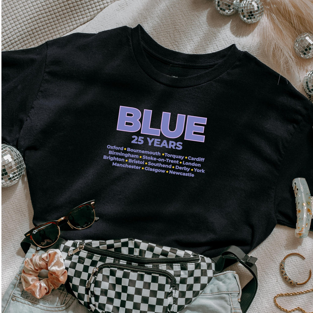 Blue 25th Anniversary Tour T-Shirt | 90s Boy Band Nostalgia