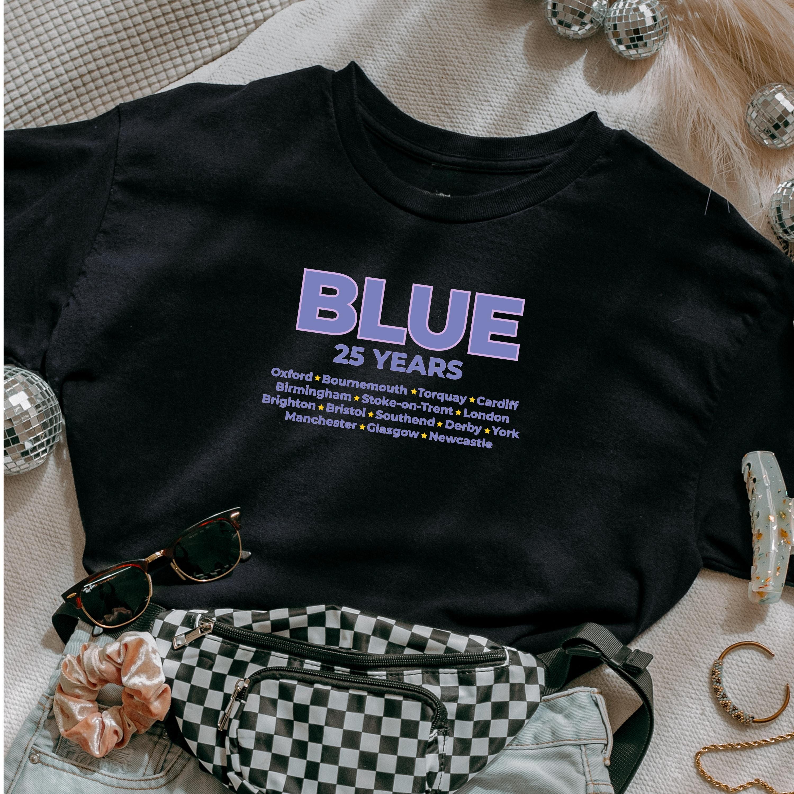 Blue 25th Anniversary Tour T-Shirt | 90s Boy Band Nostalgia