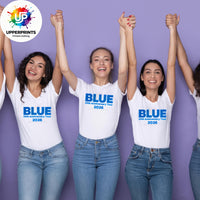 Blue 25th Anniversary Tour 2026 T-Shirt | Glitter Effect Print, Plus Size